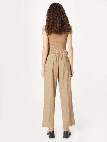 Wide Leg Pantalon à pince rosemunde en marron