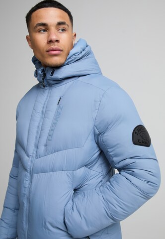 Zavetti Canada Winter Jacket in Blue: side