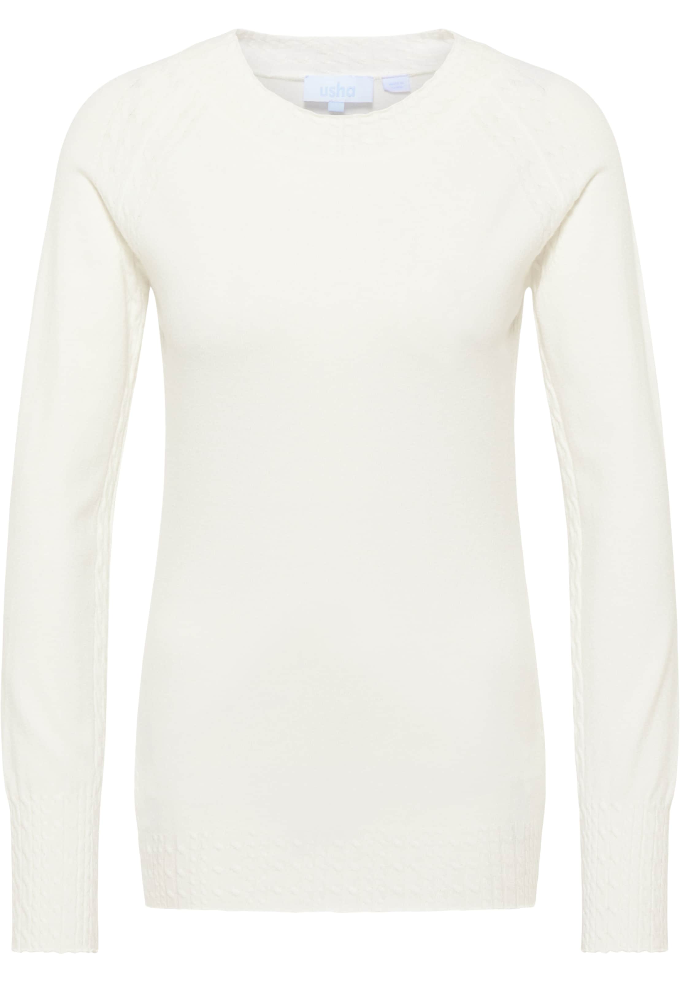 usha BLUE LABEL Пуловер в бяло: отпред