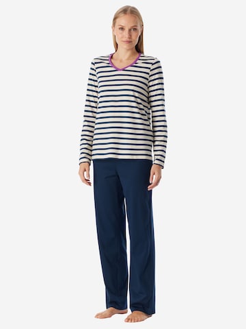 SCHIESSER Schlafanzug ' Casual Essentials ' in Beige: Vorderseite