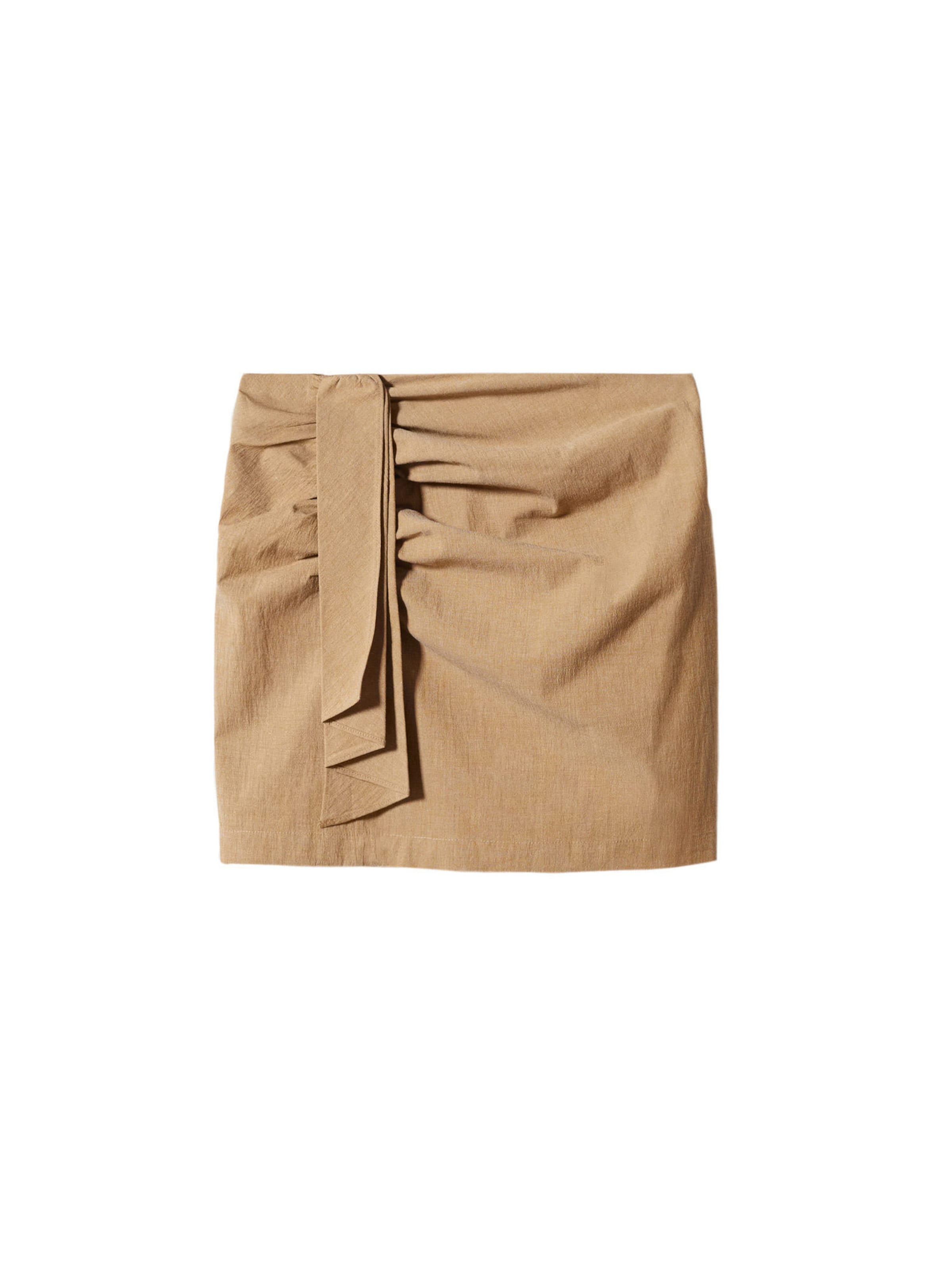 MANGO Skirt 'Rustic' in Brown: front