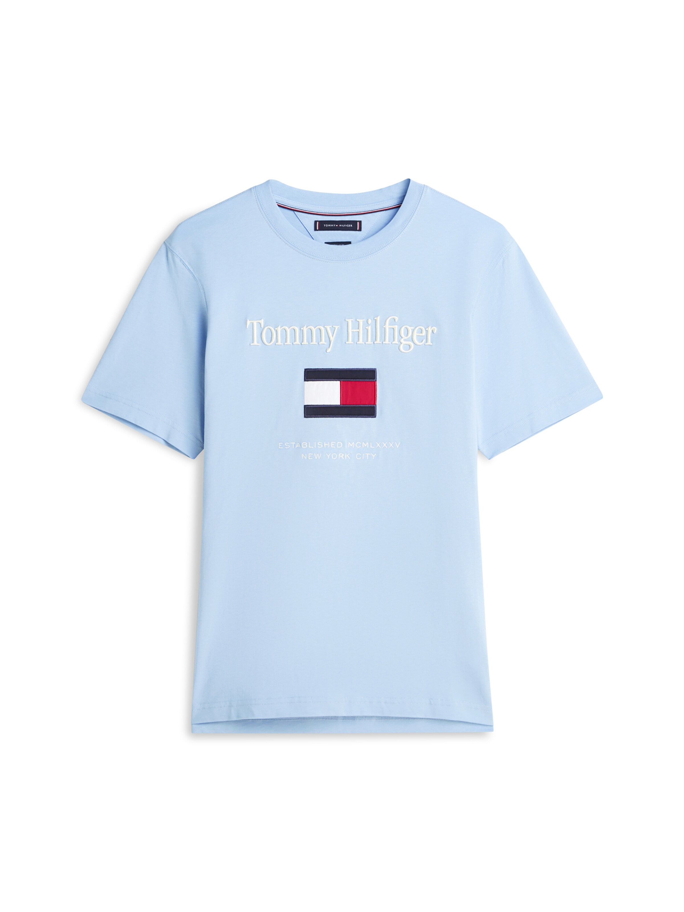 TOMMY HILFIGER T-shirt i blå: framsida