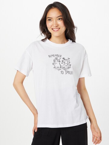 Mavi T-shirt 'Dog' i vit: framsida