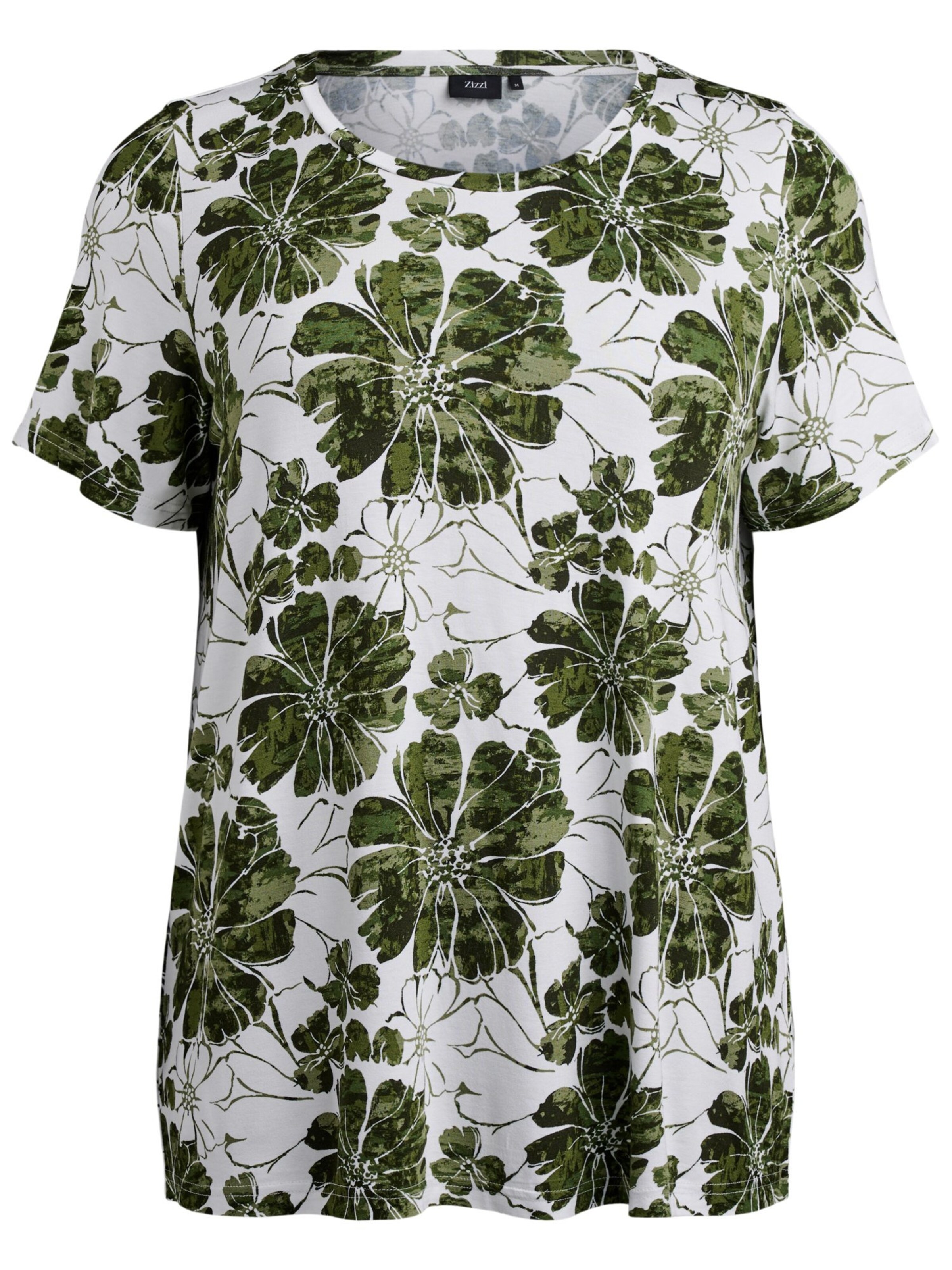 Zizzi Shirt 'VMALIS' in Green: front