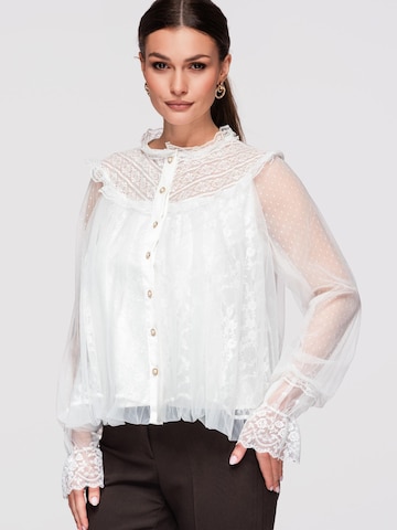 Ombre Blouse in Wit