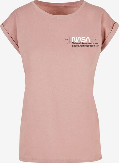 Merchcode T-shirt 'NASA - Aeronautics' en rose ancienne / noir / blanc, Vue avec produit