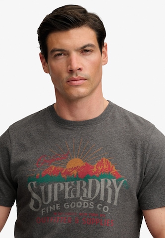 Superdry & Co Shirt 'Outdoors Mountain' in Grijs