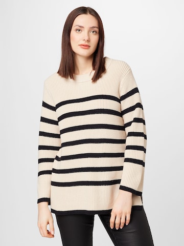 KAFFE CURVE Sweater 'Milla' in Beige: front