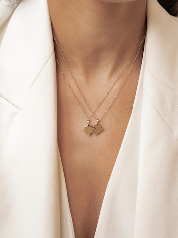 Collana 'Twin Puzzle' di Hey Happiness in oro: frontale