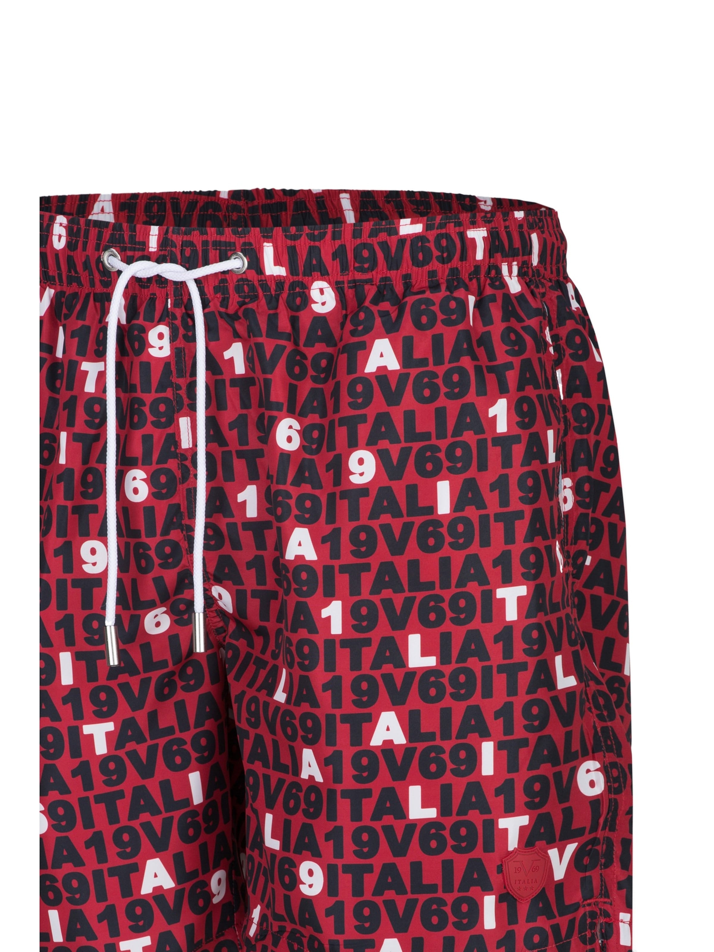 19V69 ITALIA Swimming shorts 'Siro Highlight' in Red