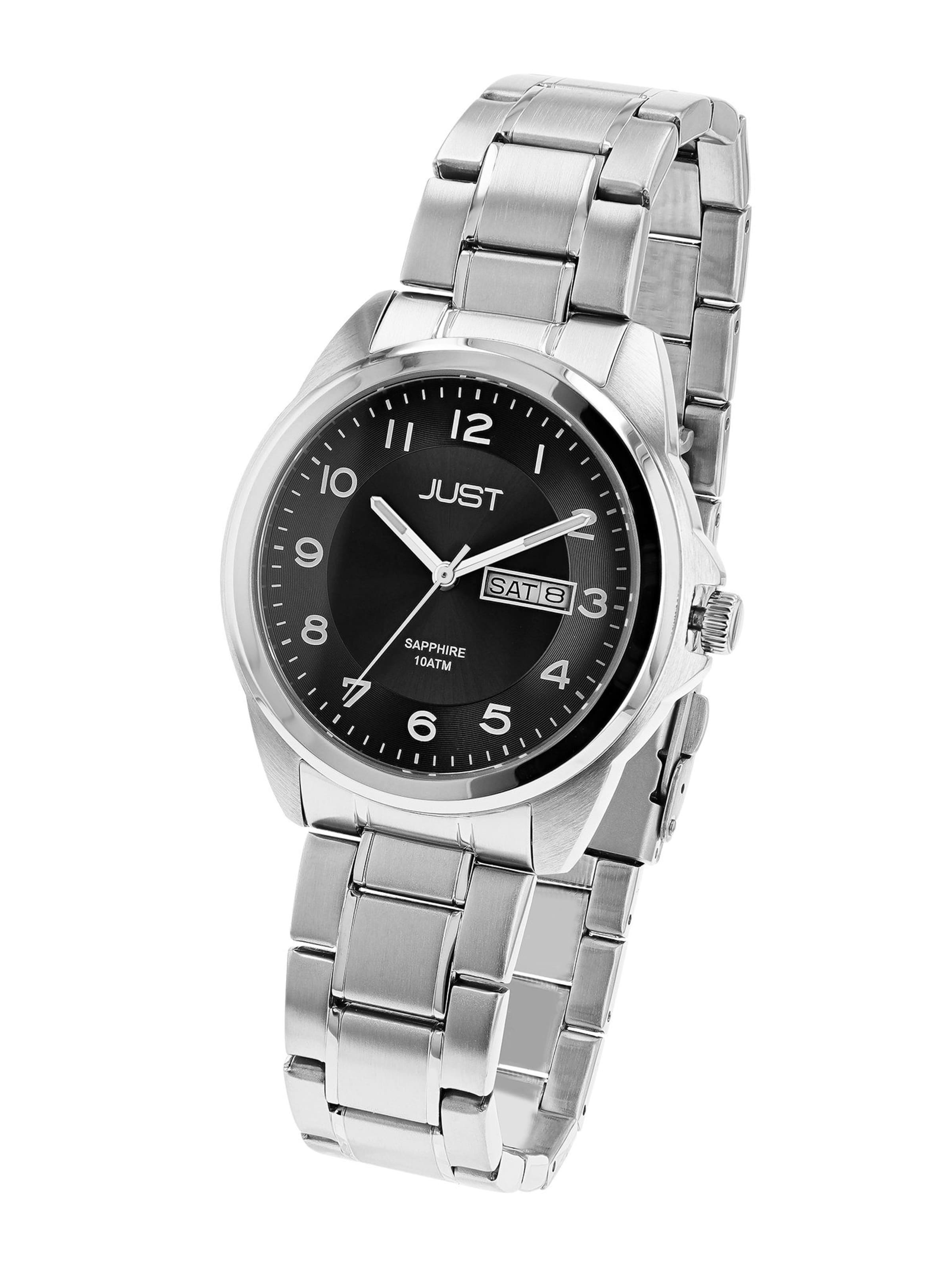 JUST Analog Watch 'Mads' in Silver: front