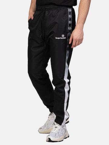 Sergio Tacchini Slim fit Workout Pants 'GRADIENTE' in Black: front