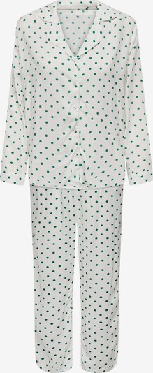 ONLY Pyjama 'LAURA' en vert / blanc, Vue avec produit