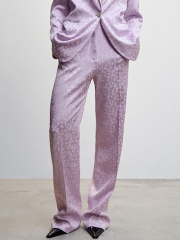 Wide Leg Pantalon à plis 'Topete' MANGO en violet : devant