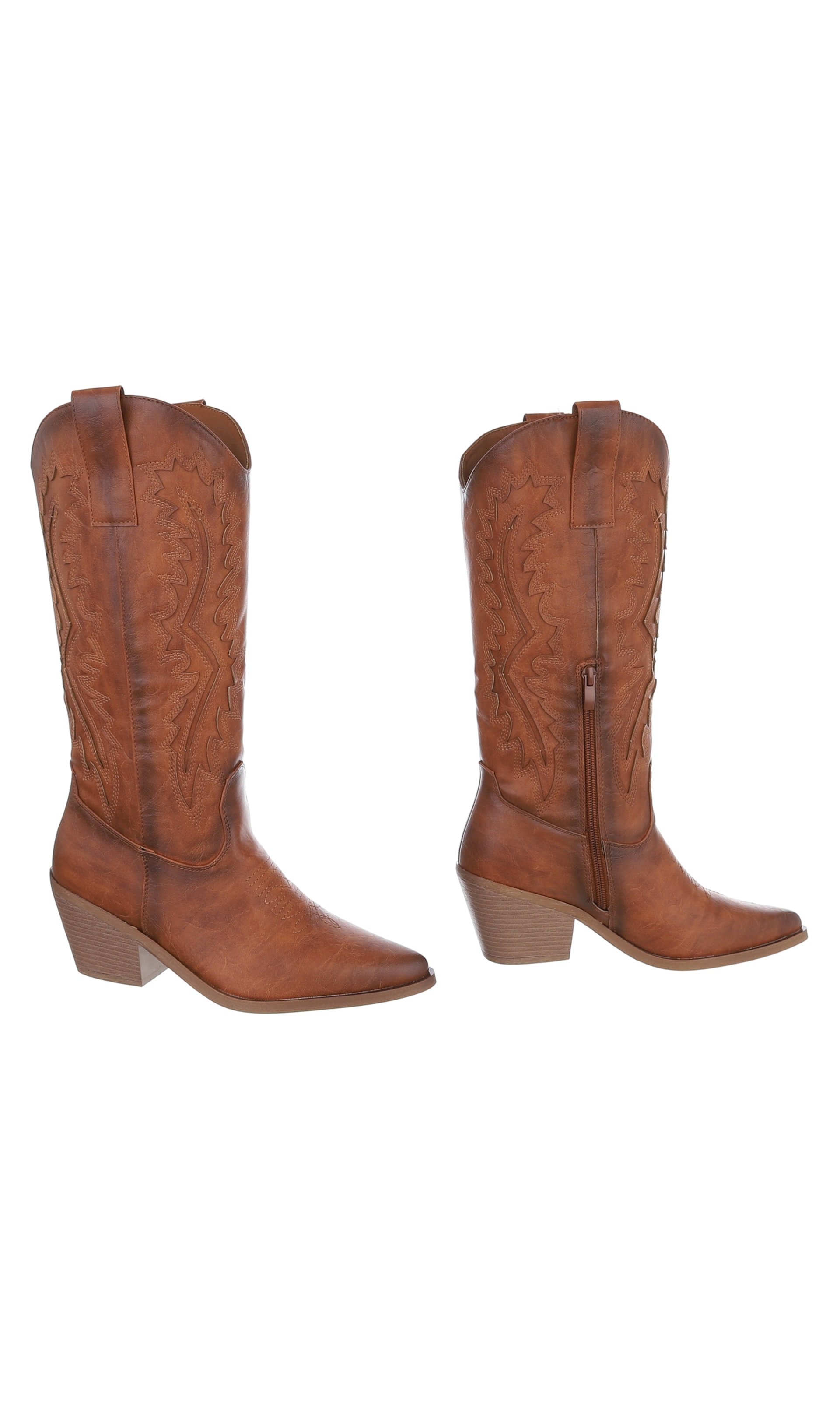 Ital-Design Cowboy Boots in Brown