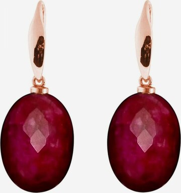 Boucles d'oreilles Gemshine en rouge : devant