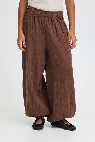 Regular Pantalon 'IHCALLIE' ICHI en marron : devant