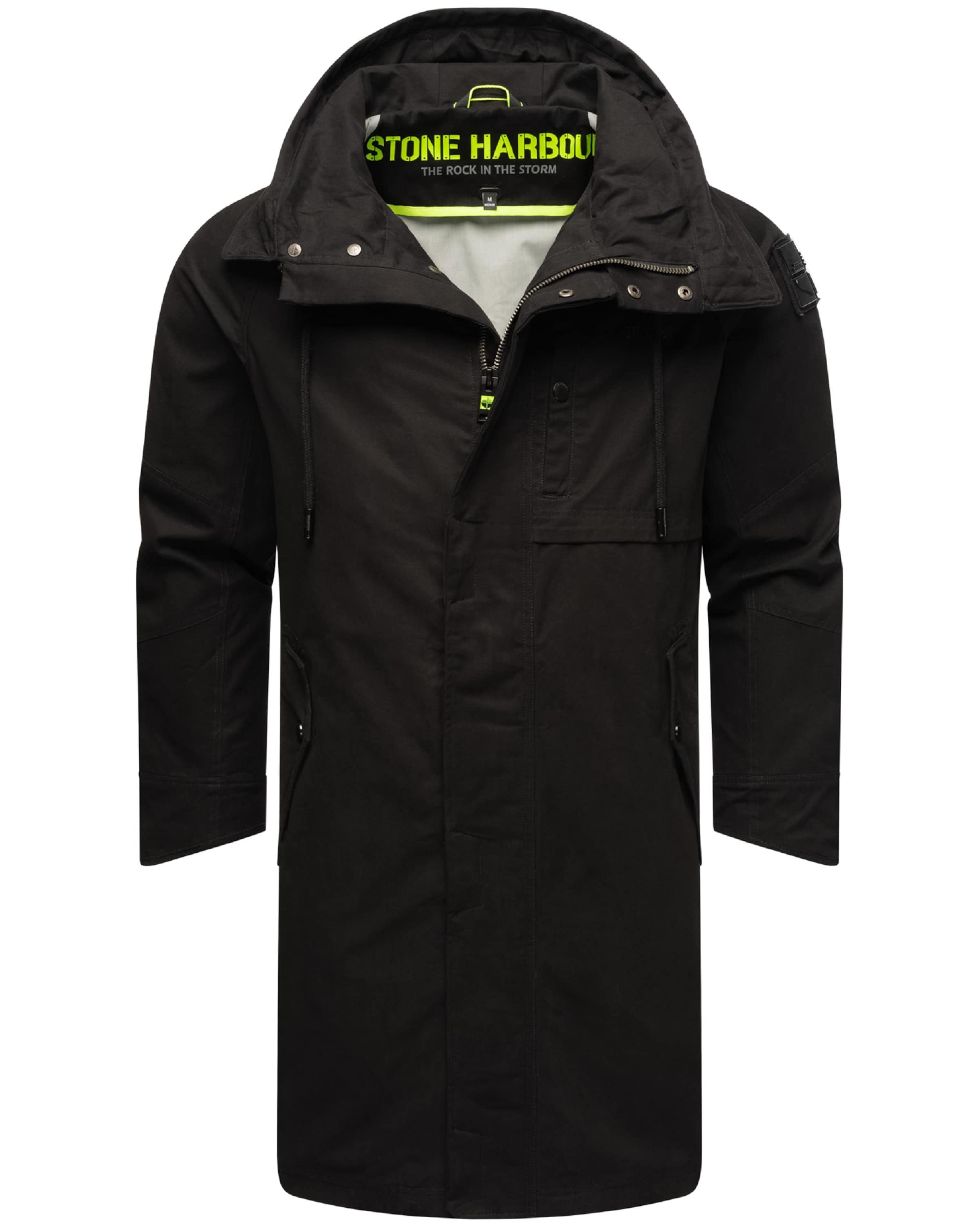 STONE HARBOUR Ανοιξιάτικο και φθινοπωρινό παλτό 'Yaroon' σε μαύρο