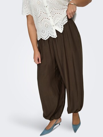 ONLY Carmakoma Loose fit Trousers 'CARCamille' in Brown