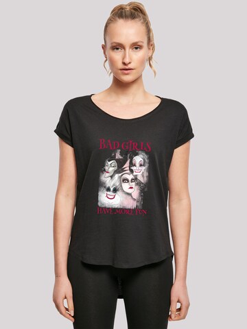 F4NT4STIC Shirt 'Disney Bad Girls Have More Fun' in Black: front