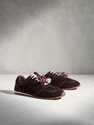 Next Rövid szárú sportcipők 'N. Premium' - barna