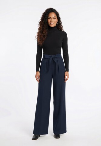 Anna Field Wide leg Παντελόνι πλισέ σε μπλε