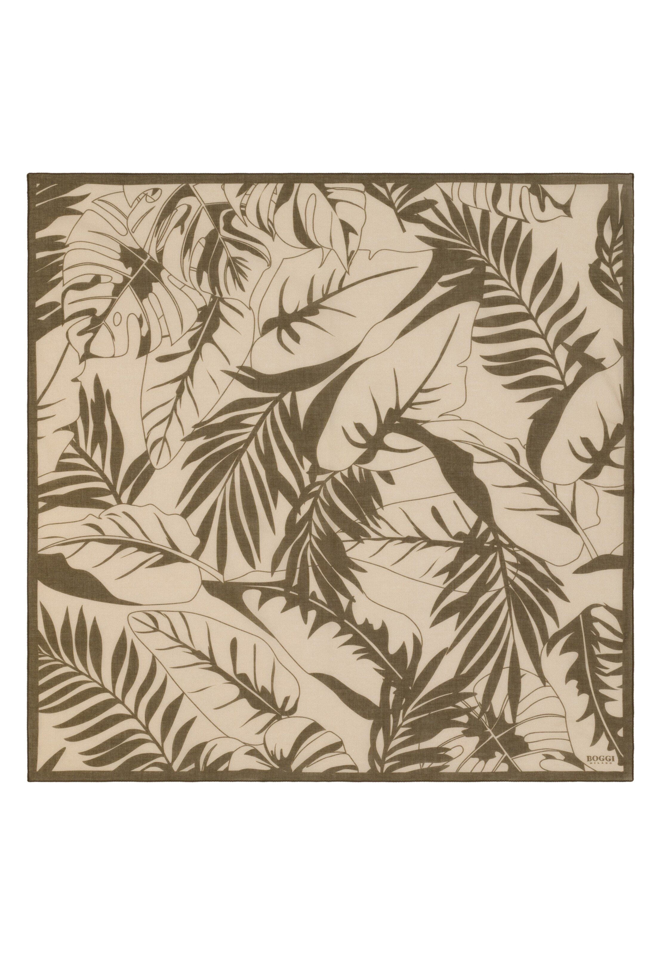 Boggi Milano Shawl in One Size in Taupe / Green, Item view