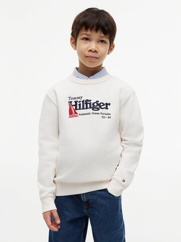 Sweat TOMMY HILFIGER en blanc : devant