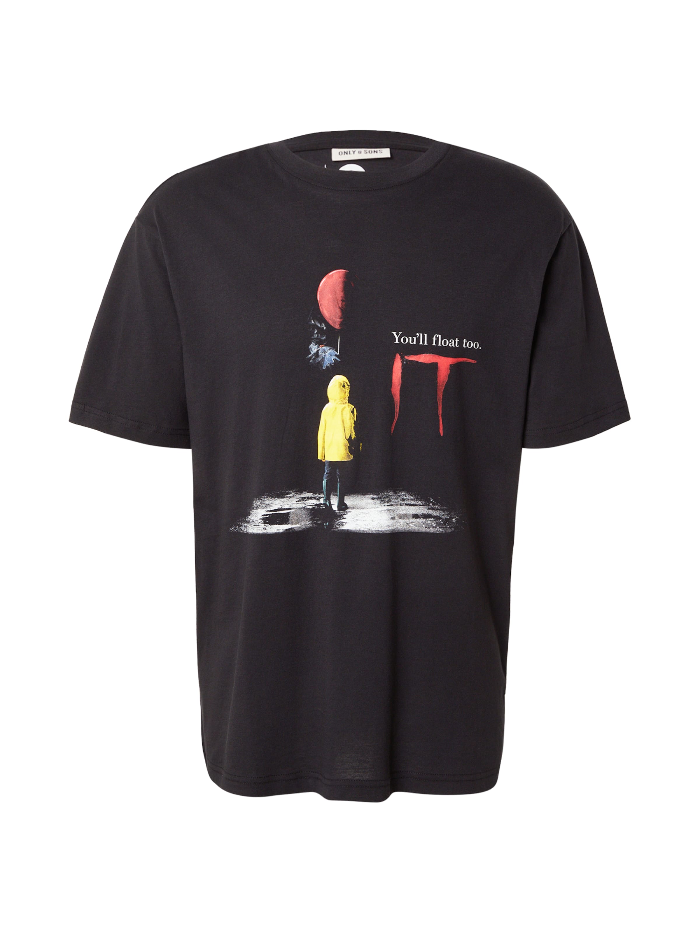 Tricou 'ONSHALLOWEEN' de la Only & Sons pe negru: față