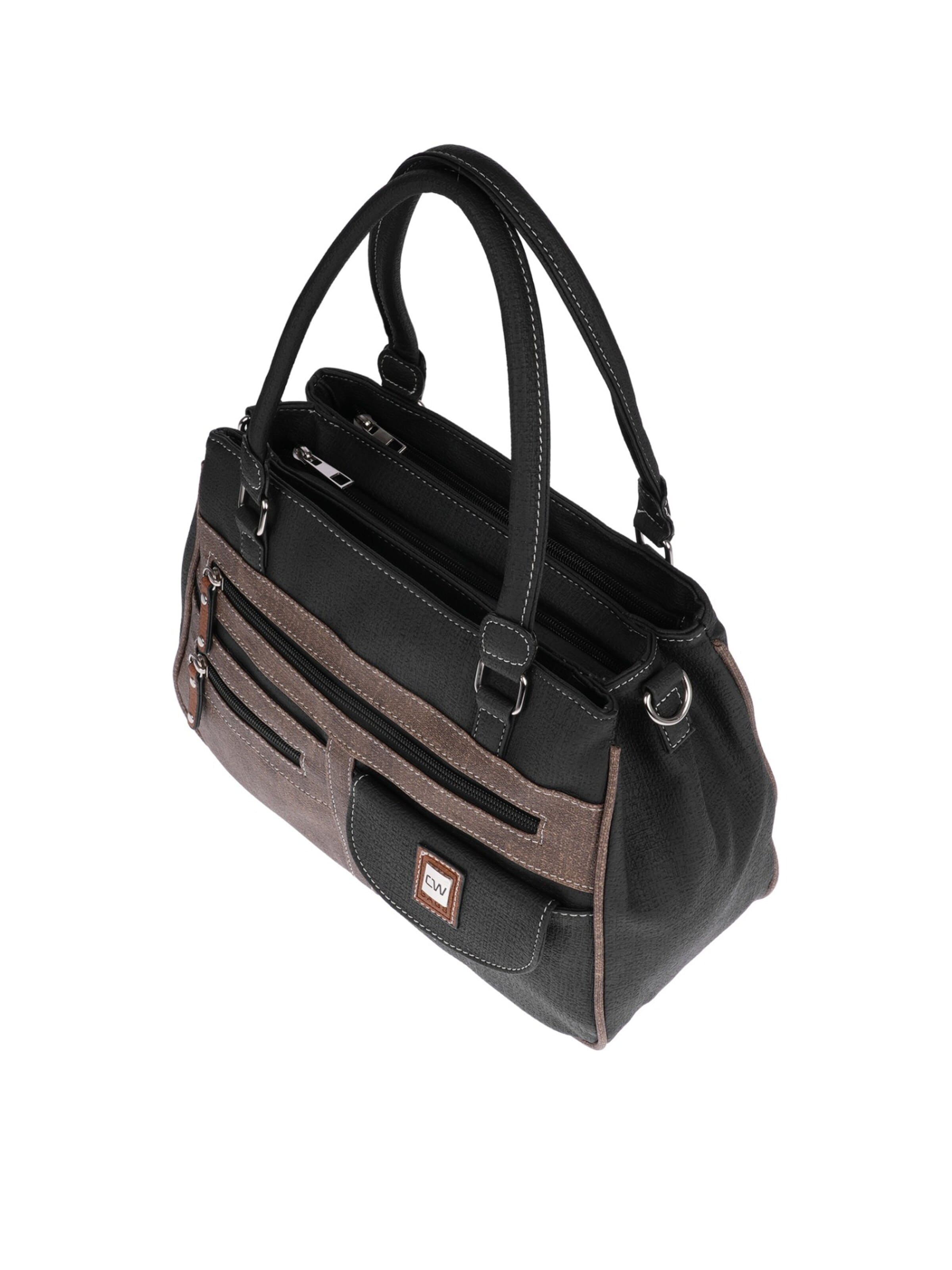 Christian Wippermann Handtasche 'Große Damen Tasche Umhängetasche Schultertasche'‌ in Schwarz