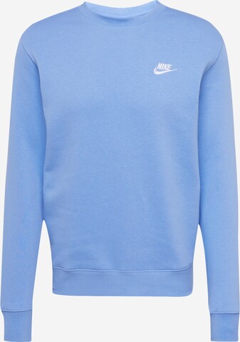 Nike Sportswear - Regular Fit Sweatshirt 'Club Fleece' em azul: frente