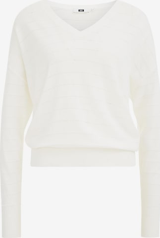 WE Fashion Sweater in White: front