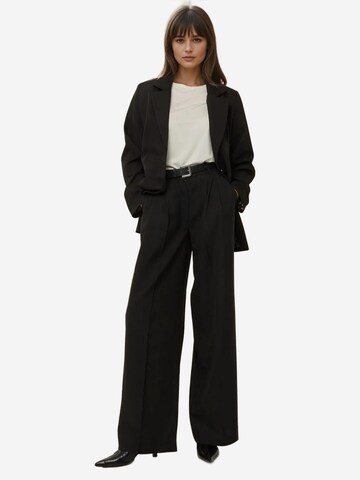 Wide leg Pantaloni con piega frontale di Hiccup in nero