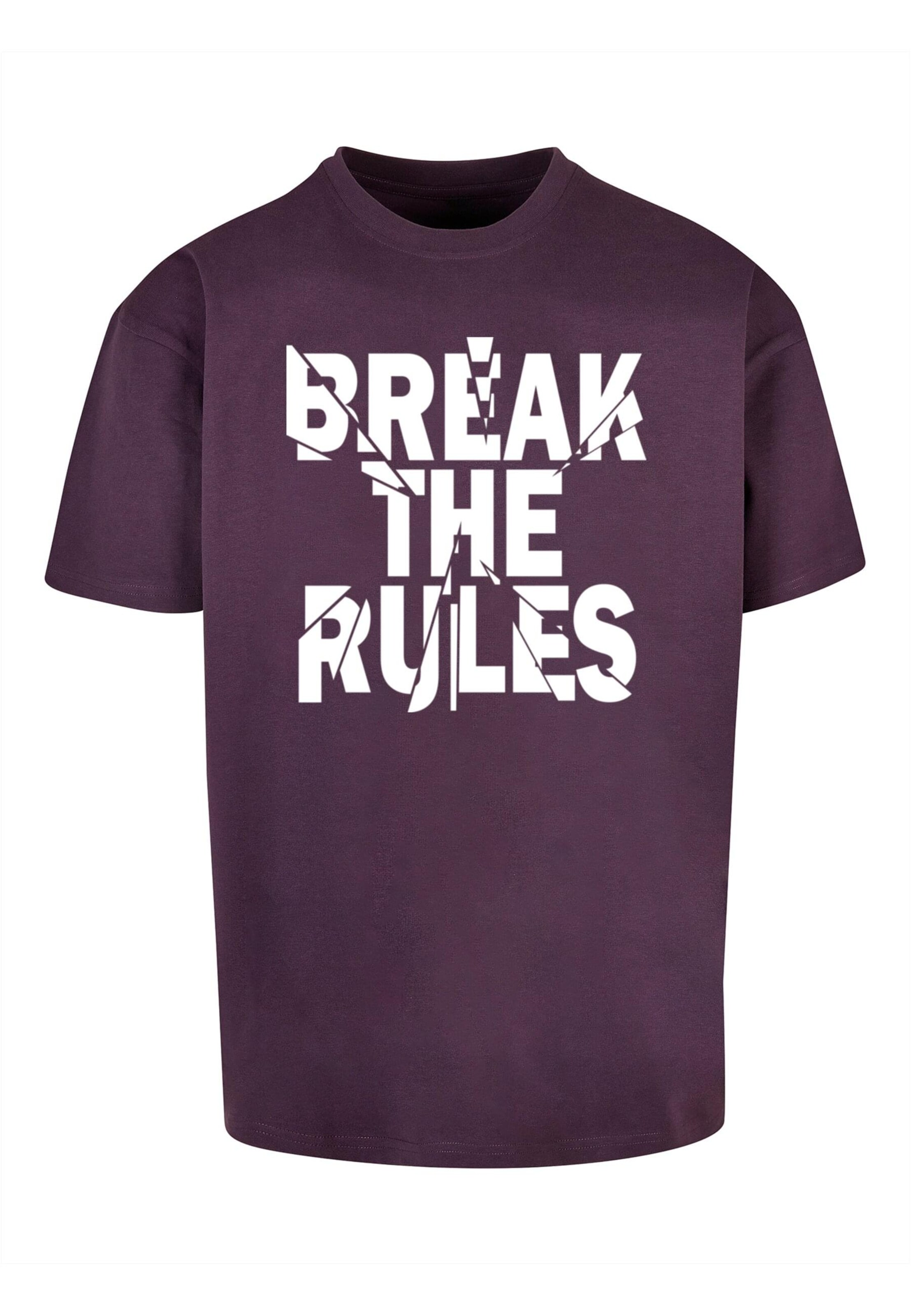 Merchcode Shirt 'Break The Rules 2' in Purple: front