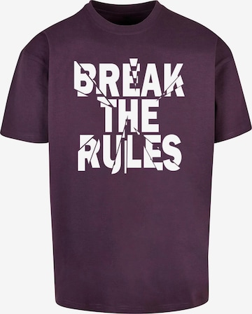 Merchcode Póló 'Break The Rules 2' - lila: elől