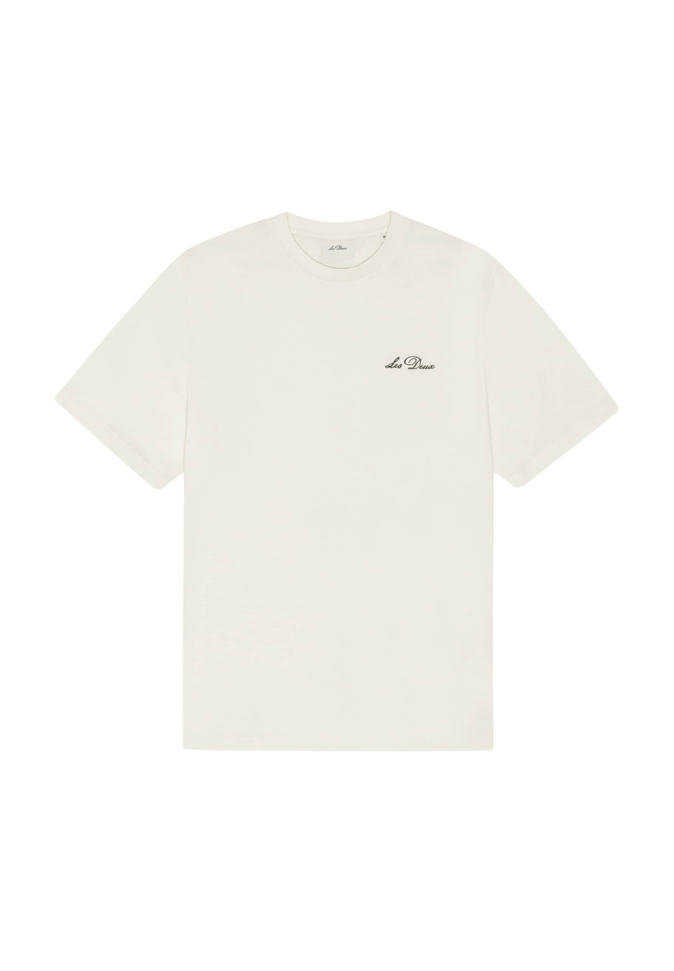 Les Deux T-Shirt 'Signature' in Beige: Vorderseite