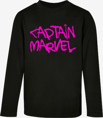ABSOLUTE CULT Shirt 'Captain Marvel' in Zwart: voorkant