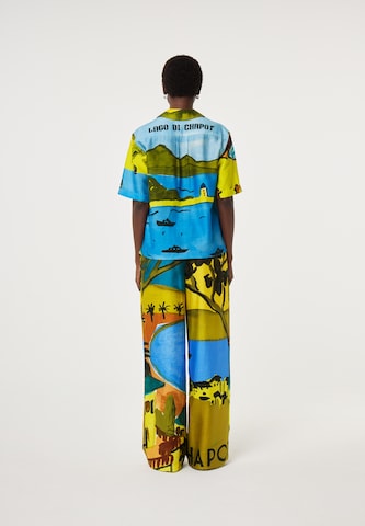 Wide Leg Pantalon Fabienne Chapot en mélange de couleurs