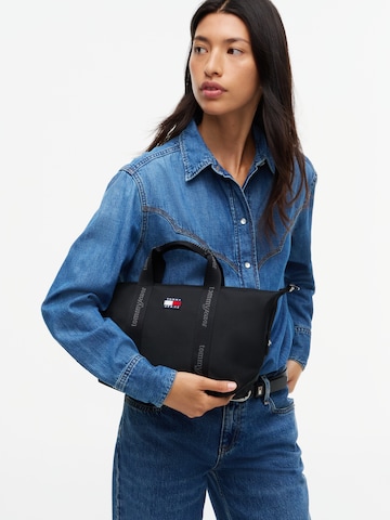 Tommy Jeans - Bolso de mano 'ESS' en negro: frente