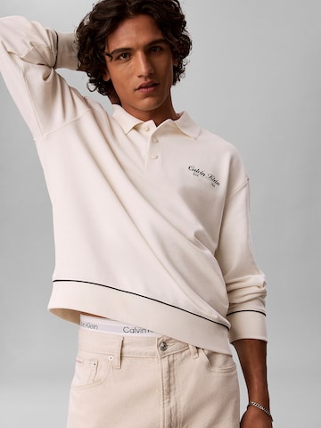 Sweat-shirt Calvin Klein Jeans en beige