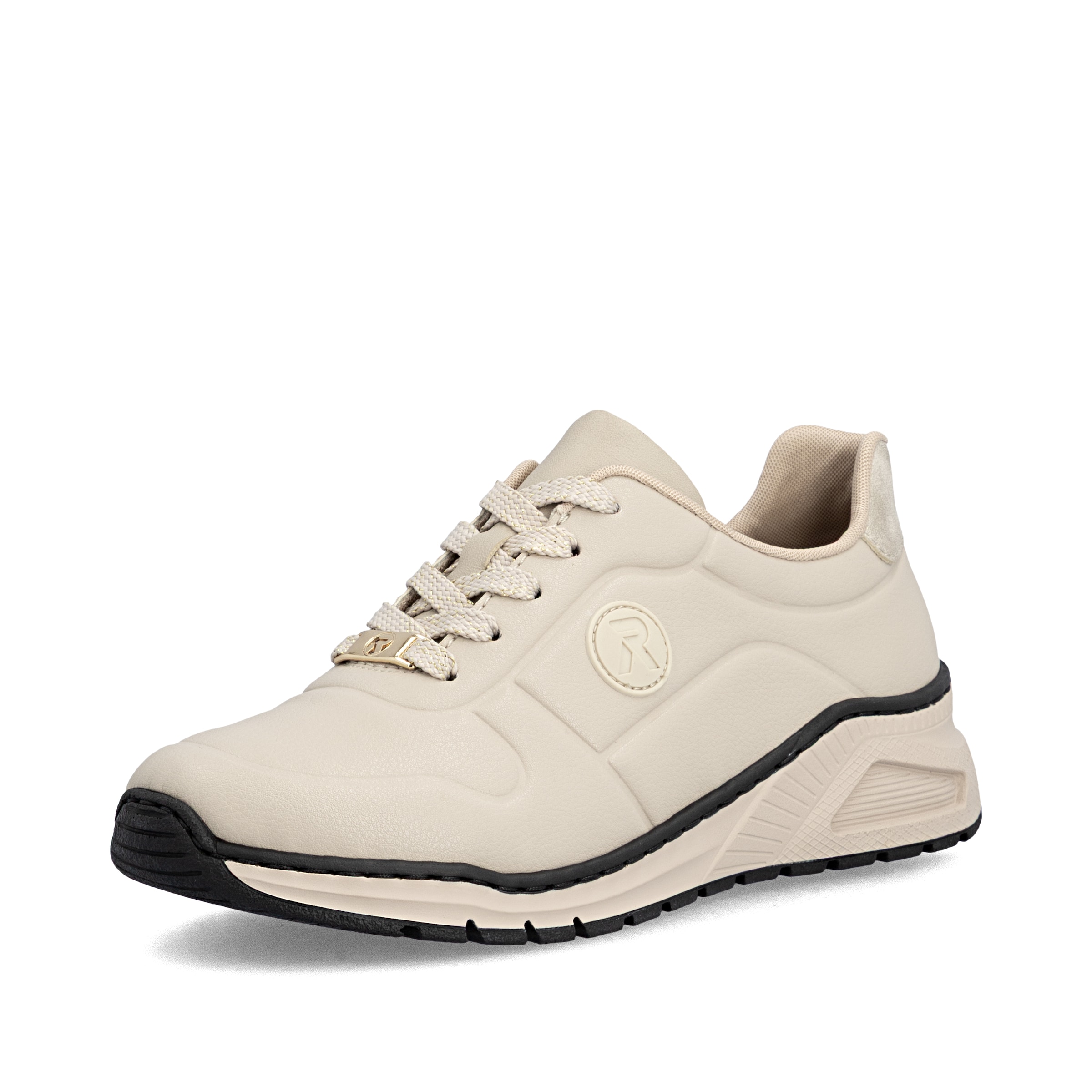 Baskets basses Rieker en beige : devant