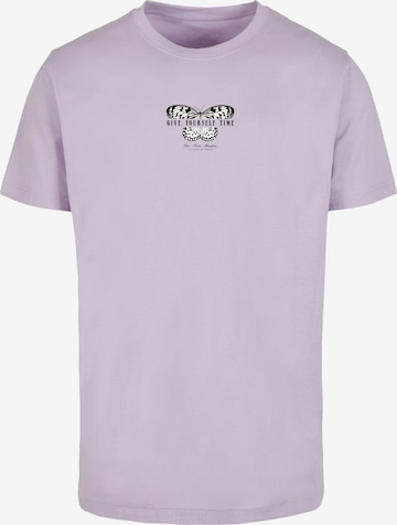 T-Shirt 'Give Yourself Time' Mister Tee en violet : devant