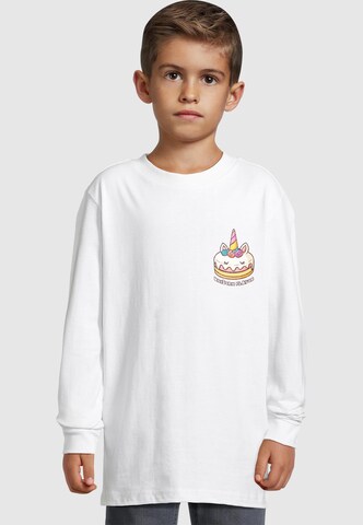 Merchcode Shirt 'Unicorn Flavor' in Weiß: Vorderseite