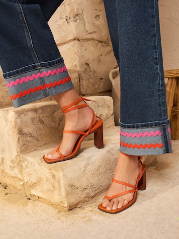 love & roses Широкий Джинсы в Синий