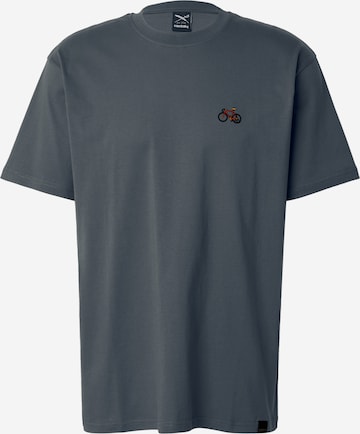 T-Shirt 'Peaceride' Iriedaily en gris : devant