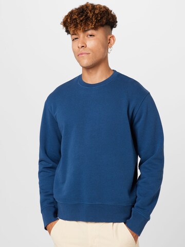 Folk Sweatshirt in Blau: predná strana