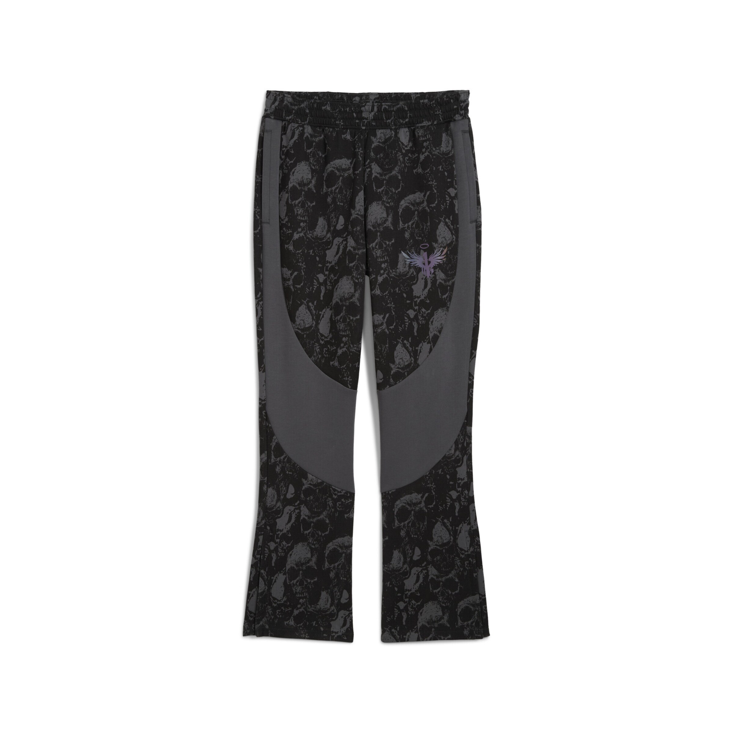 PUMA Boot cut Sports trousers 'World Tour' in Grey: front