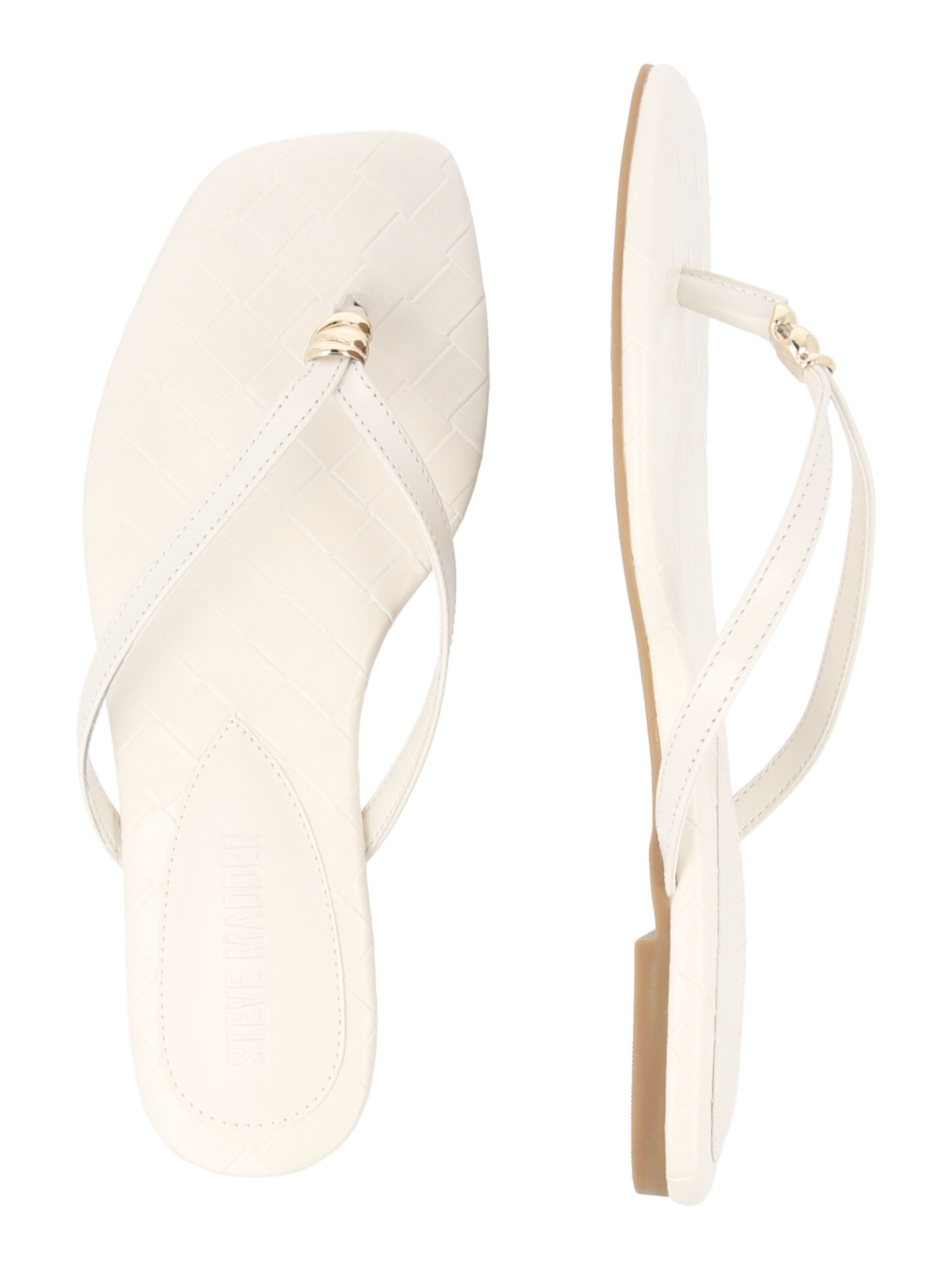 STEVE MADDEN T-bar sandals 'Maliyah' in Beige