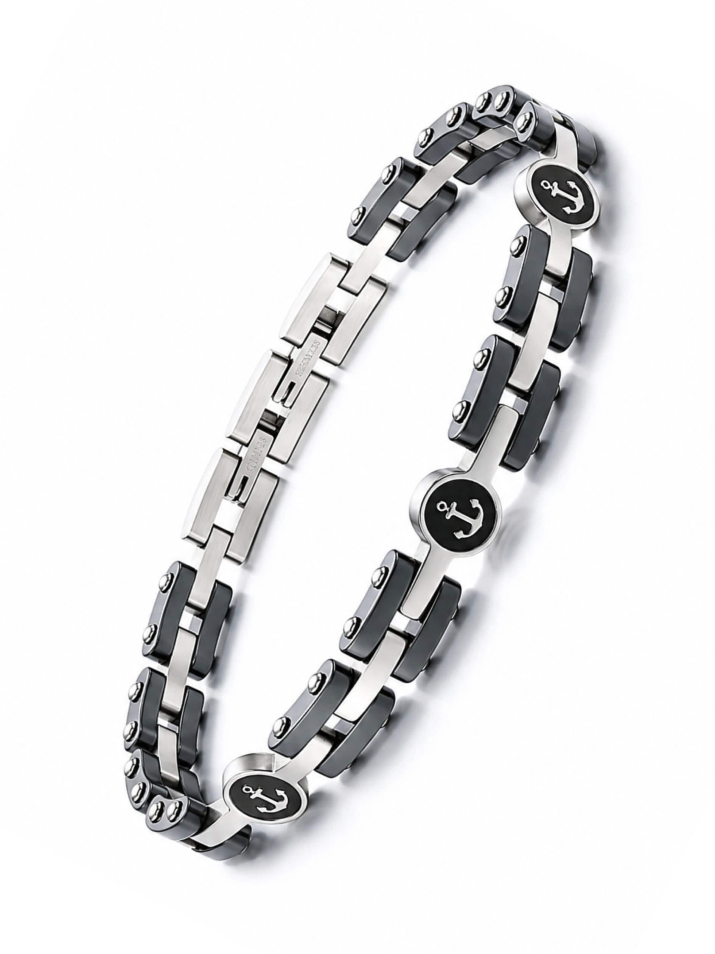 Bracelet 'NAVARO' UNIQAL en argent : devant