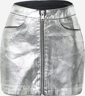 AllSaints Rok 'CLEO' in Zilver: voorkant